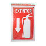 LETRERO ACRILICO 1 CARA 30X20 EXTINTOR SEÑALES