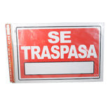 LETRERO ACRILICO 1 CARA 30X20 SE TRASPASA N-03 SEÑALES