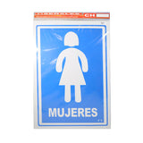 LETRERO ACRILICO 1 CARA 30X20 SANITARIO DAMAS SEÑALES