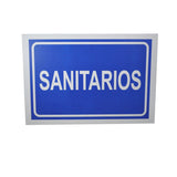 LETRERO ACRILICO 23X33 SANITARIOS LETREROS