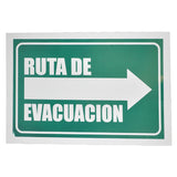 LETRERO ACRILICO 25X33 RUTA DE EVACUACION DERECHA LETREROS