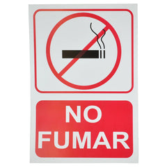 LETRERO ACRILICO 25X33 NO FUMAR LETREROS