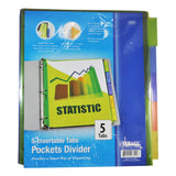 SEPARADOR PLASTICO COLORES BAZIC 5 PZ 3114 BAZIC