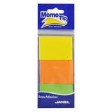 NOTAS ADHESIVAS MEMO TIP NEON 3 COLORES 1 PULGADA JANEL