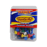 PUSH PIN COLORES SOLIDOS C/50 PZS PASCUA