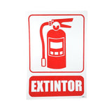 LETRERO ACRILICO 23X33 EXTINTOR LETREROS