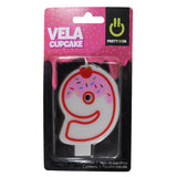 VELA PASTEL CUPCKAE NUM 9 ROSA FABRICAS SELECTAS
