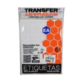 ETIQUETA BASICA CONTINUA # 3 BLANCO TRANSFER