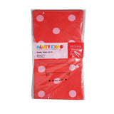 MANTEL PLASTICO LISO INDIVIDUAL ROJO POLKA TCPD 54X108