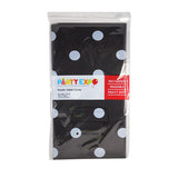 MANTEL PLASTICO LISO INDIVIDUAL NEGRO POLKA TCPD 54X108
