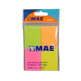NOTAS ADHESIVAS NEON 4 PACK 1.5X2 21091 MAE