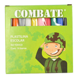 PLASTILINA BARRAS COMBATE 10 COLORES COLORIM MNK