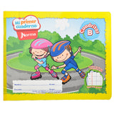 MI PRIMER CUADERNO PREESCOLAR COSIDO 72 HJ CUADRITO B10 NORMA MNK