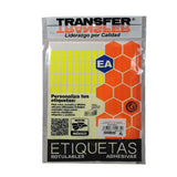 ETIQUETA BASICA CONTINUA # 04 AMARILLO TRANSFER