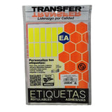 ETIQUETA BASICA CONTINUA # 06 AMARILLO TRANSFER
