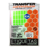 ETIQUETA BASICA CONTINUA # 8 VERDE TRANSFER