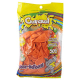 GLOBO CARNAVAL #9 NARANJA 50 PZ LA COLMENA