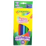 COLORES MADERA LARGOS TRIANGULAR 12 PZ CRAYOLA MNK