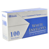 SOBRE CARTA #6 BLANCO 100 PZ 5046 BAZIC
