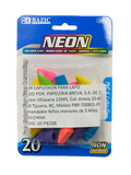 BORRADOR GORRITO NEON 20 PZ 2202 BAZIC MNK