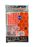 ETIQUETA BASICA CONTINUA # 01 NARANJA TRANSFER
