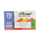 TARJETA INDEX 3X5 COLORES NEON 75 HJ 596 BAZIC