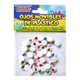 OJO MOVIBLE COLORES 10 MM 50 PZ PASCUA